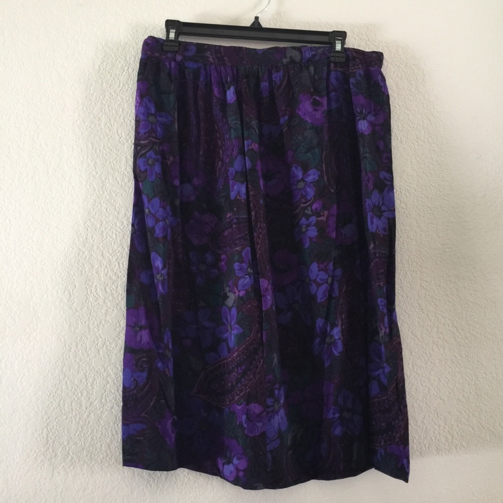 Vintage Floral Skirt-M/L